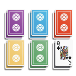 Bridge - ACBL Plastic Coated Playing Cards - Jumbo Index 12 Cellophane-Wrapped Decks